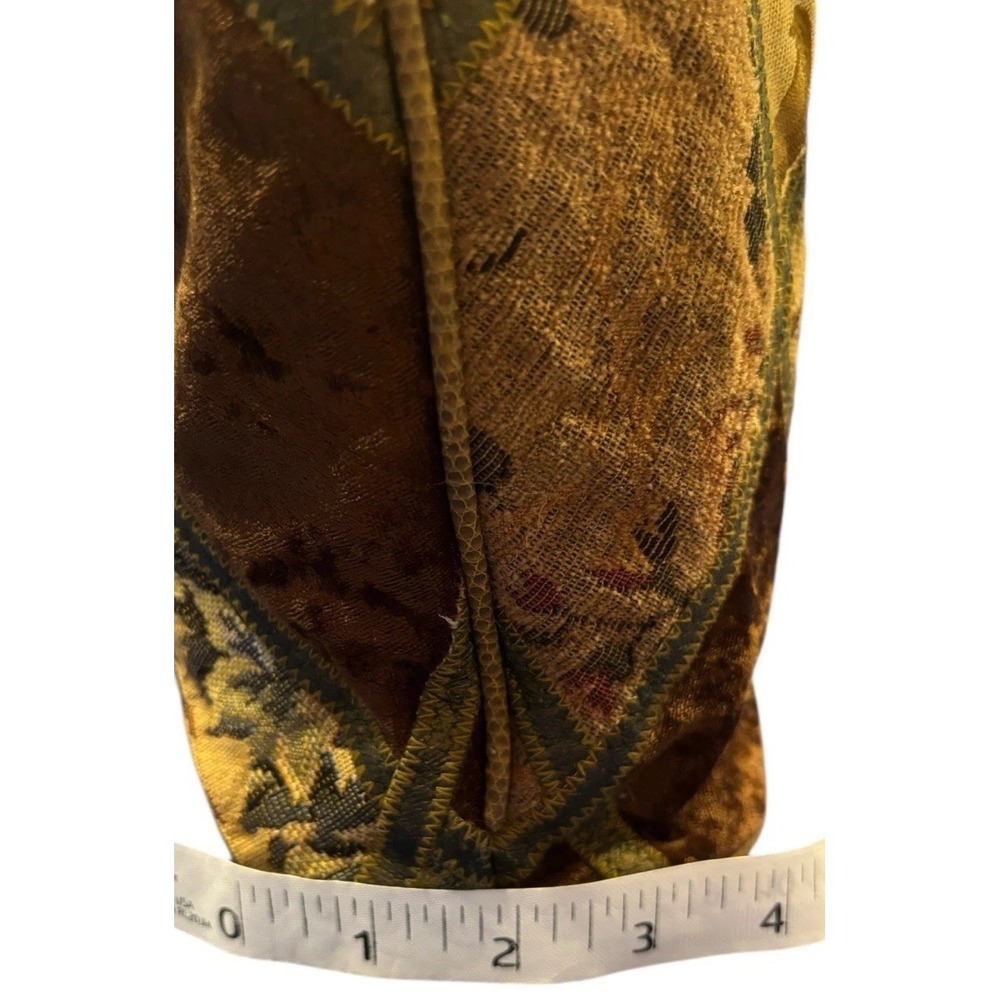 Vintage Boho Patchwork Tapestry Hobo Shoulder Bag Earth Tones Y2K Handmade Large - Picture 9 of 16
